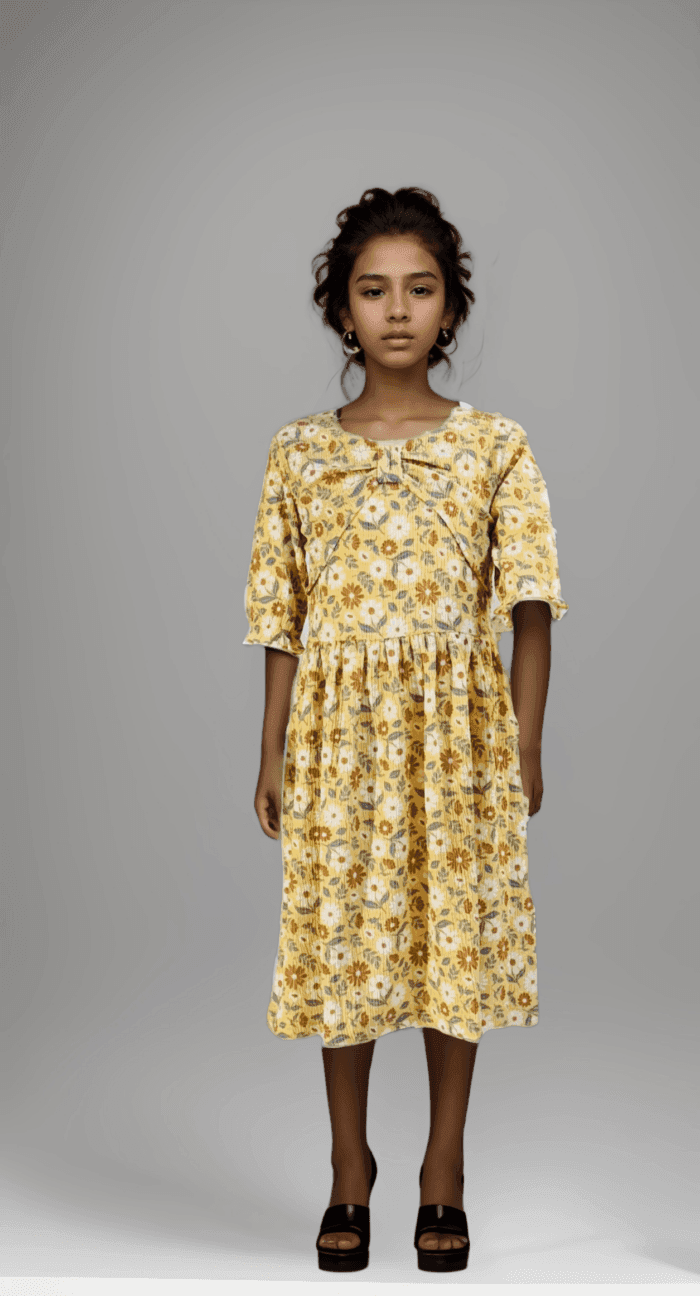 Kids’ Printed Dress – 100% Cotton, Soft & Breathable - Image 3