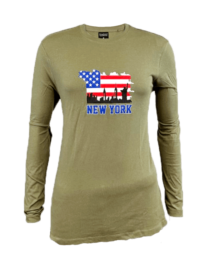 New York Full Sleeve 100% Cotton T-Shirt for Men – Soft & Stylish - Image 2
