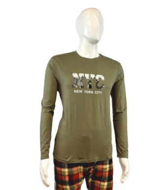 NYC Printed 100% Cotton Full Sleeve T-Shirt – Trendy & Comfortable