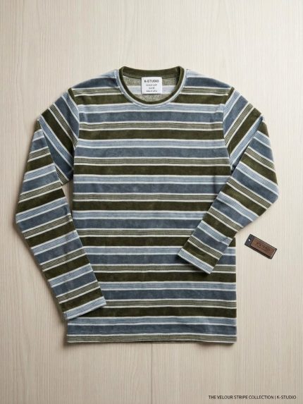 Premium Men’s Long-Sleeve Striped T-Shirt