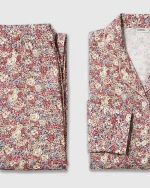 Women’s 2-Piece Viscose Pajama Set – Indulgent Long Sleeve Button-Down Shirt & Pants Sleepwear in Malvarosa Floral. - Image 5