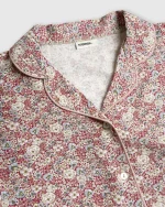 Women’s 2-Piece Viscose Pajama Set – Indulgent Long Sleeve Button-Down Shirt & Pants Sleepwear in Malvarosa Floral. - Image 3