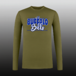 Buffalo Bills Long Sleeve Olive Green Unisex T-shirt. - Image 4