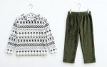 Fleece Fabric Sweatshirt and Pant Hanging.
