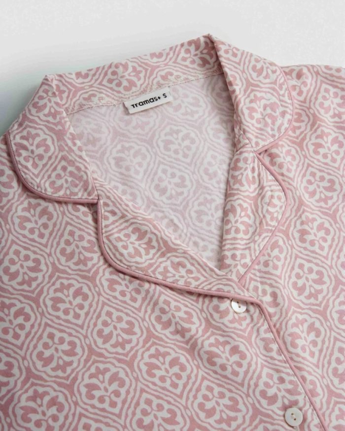 Freeland Soft Viscose Long Sleeve Pajamas for Women, Luxury Floral Sleepwear Set with Pockets & Button Front. - Image 6