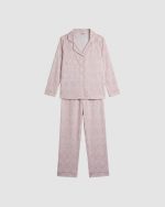 Freeland Soft Viscose Long Sleeve Pajamas for Women, Luxury Floral Sleepwear Set with Pockets & Button Front. - Image 3