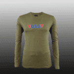 USA Flag Print Full Sleeve Cotton T-Shirt | Patriotic Unisex Tee | Bold American Graphic Design